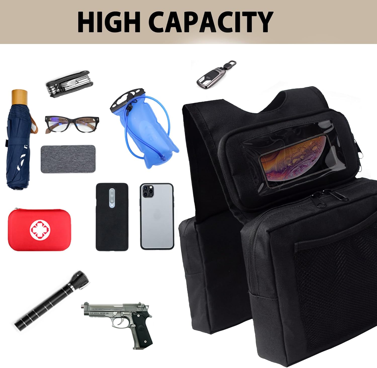 ATV Saddle Bag Cargo Tank Storage Luggage