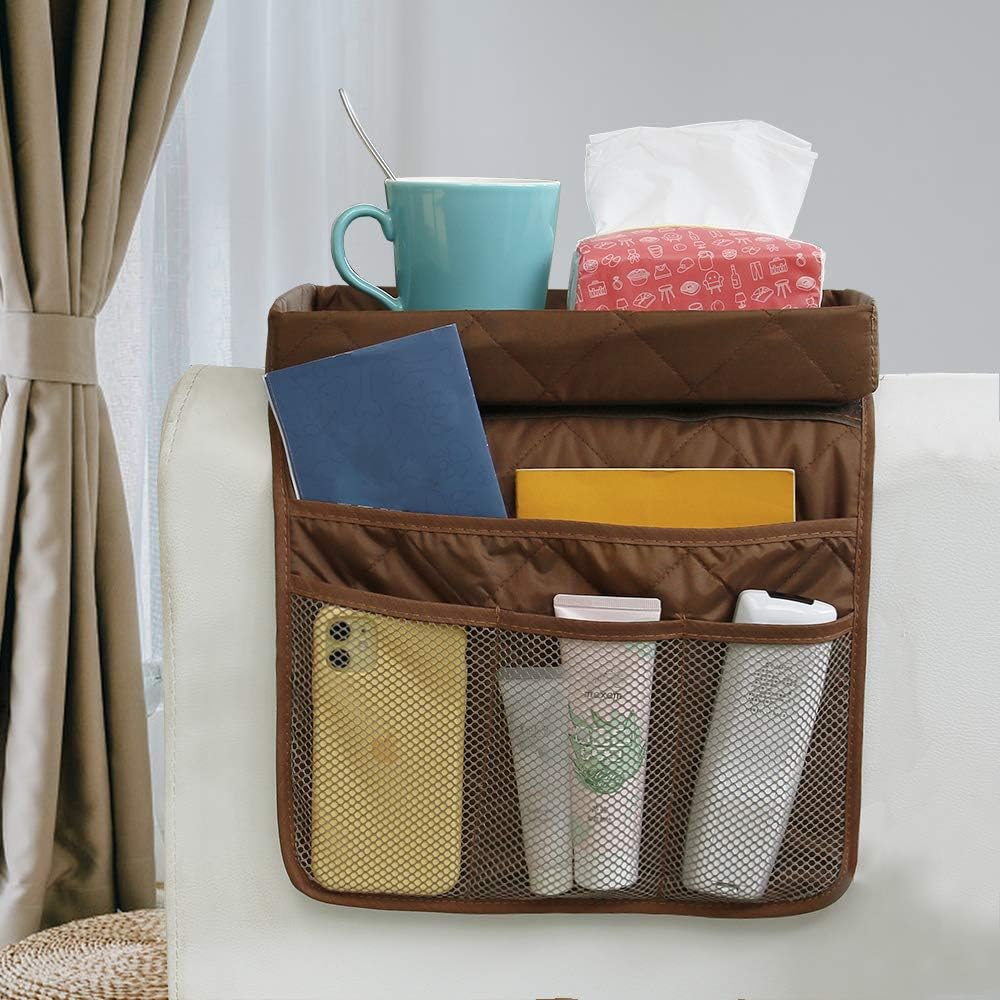 Sofa Armrest Organizer with Holder Tray